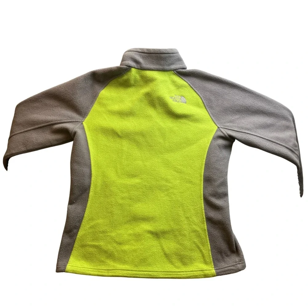 The North Face Jacket Womens Large Fleece Gray & Green Full Zip Outdoor‎ Coat